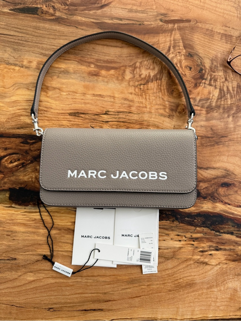 Marc Jacobs Taupe Leather shoulder/Crossbody Bag